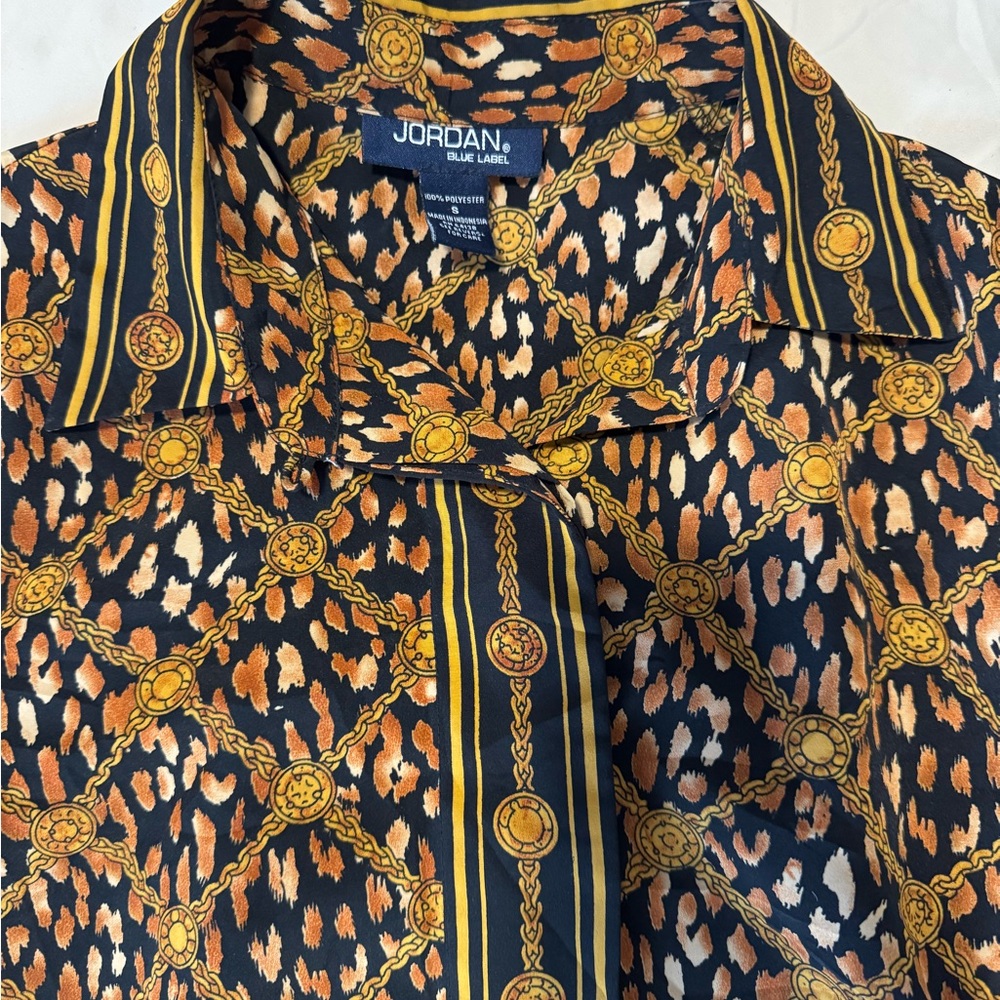 Vintage Black and Gold Geometric Shirt